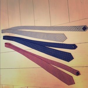 Two J. Crew and one Banana Republic slim ties